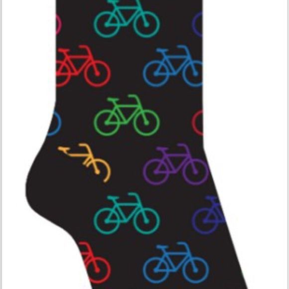 Men's Crew Socks -Bicycles - Multi-color - NWT - Picture 3 of 4